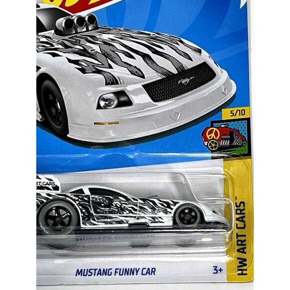 Hot Wheels Mustang Funny Car Art Cars 5/10 2021 Black White 1:64 - Picture 4 of 7